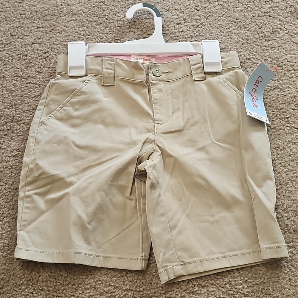 Cat & Jack Girls Beige Chino Shorts Size 7